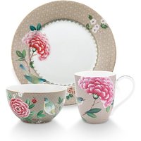 PiP Studio Frühstücks-Geschirrset "Set 3 Frühstücksset Blushing Birds", (Set, 3 tlg.), Blushing Birds Kollektion von PiP Studio