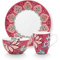 PiP Studio Frühstücks-Geschirrset "Set 3 Frühstücksset Flower Festival", (Set, 3 tlg.), Flower Festival Kollektion von PiP Studio