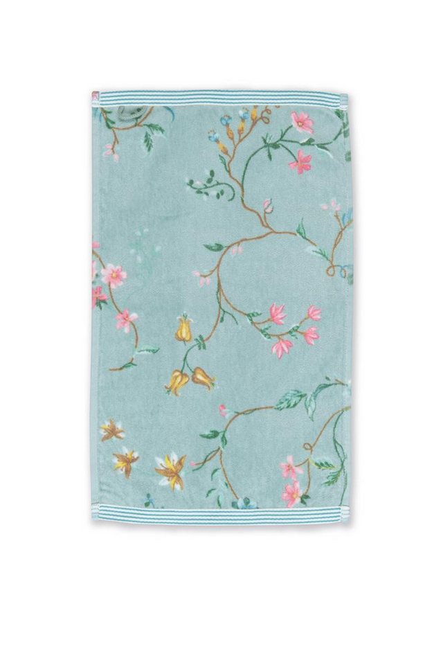 PiP Studio Gästehandtuch Les Fleurs_Blue_UV_UV_30x50 1 Gästehandtuch 30 x 50 cm, Frottier (1-St), Gästetuch Gästehandtuch von PiP Studio
