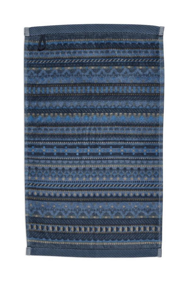 PiP Studio Gästehandtuch Geometric Print Gästehandtuch dark blue 30x50cm (1 Stück), 100% Baumwolle (325867) von PiP Studio
