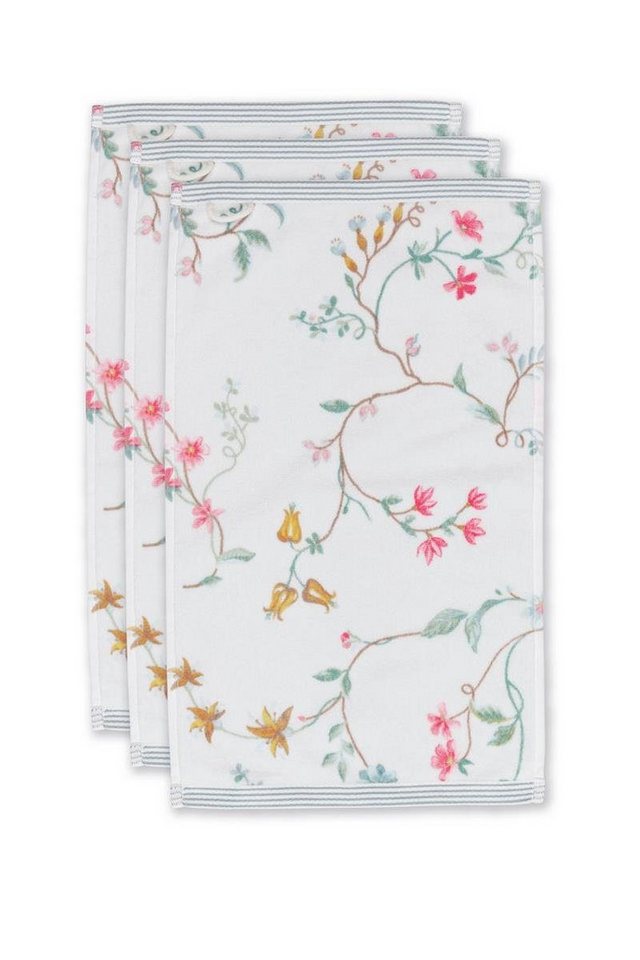 PiP Studio Gästehandtücher Pip Studio, 3er-Set Gästehandtuch, Les Fleurs, 30x50, (Gästehandtücher, 3-St) von PiP Studio