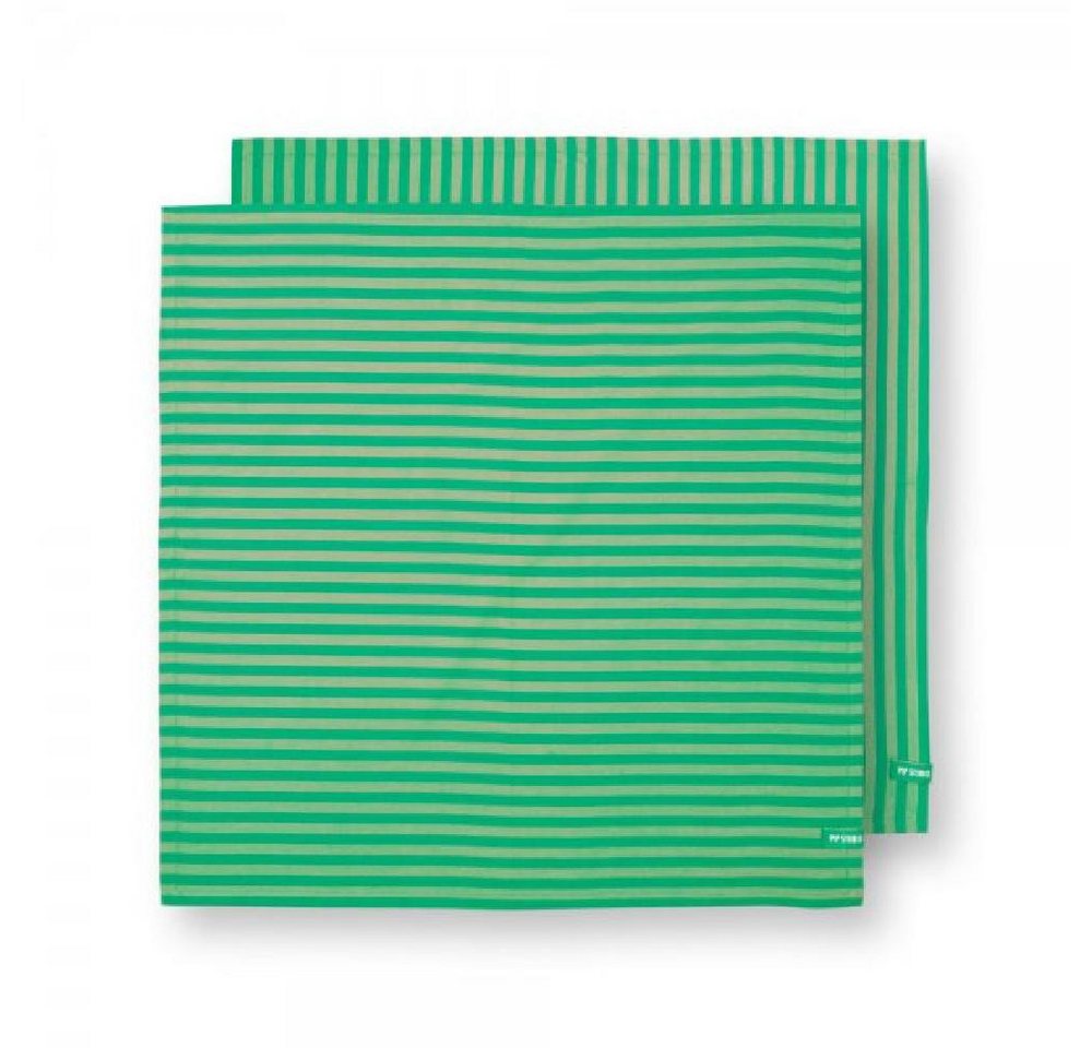 PiP Studio Geschirrtuch Geschirrtücher-Set Stripes Grün (65x65cm) (2-teilig) von PiP Studio