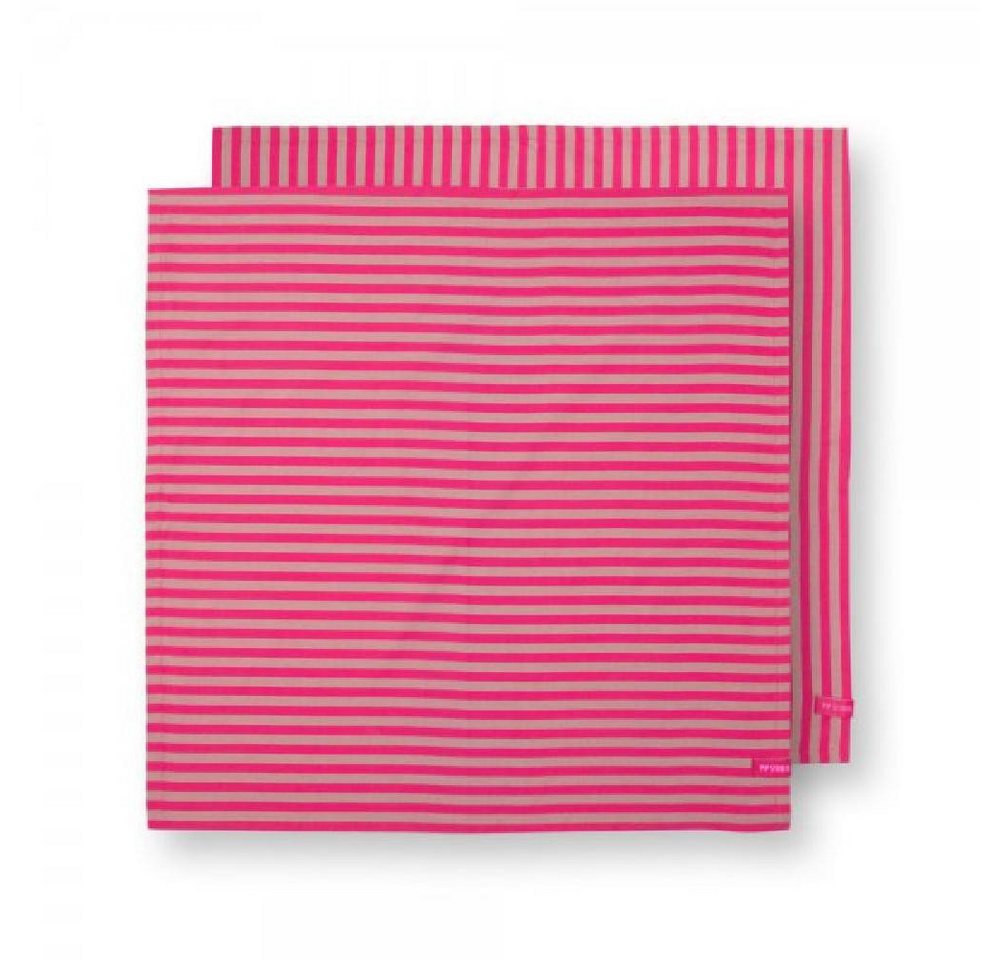 PiP Studio Geschirrtuch Geschirrtücher-Set Stripes Pink (65x65cm) (2-teilig) von PiP Studio