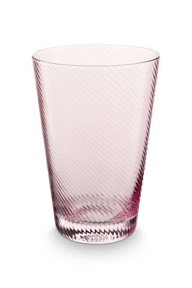 PiP Studio Glas Lily&Lotus Twisted Longdrinkglas lila 420ml, Glas, Longdrink Glass Twisted Lilac 420ml von PiP Studio