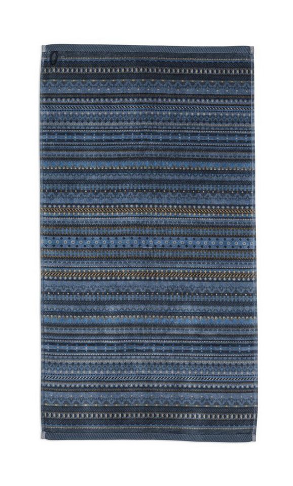 PiP Studio Handtuch Geometric Print Handtuch dark blue 55x100cm (1 Stück), 100% Baumwolle (325869) von PiP Studio