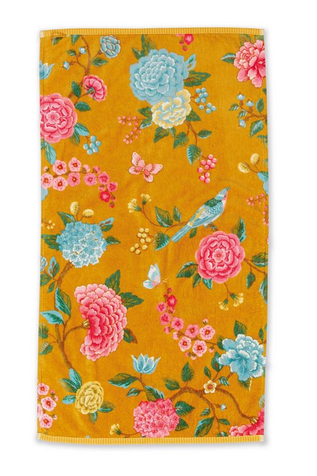 PiP Studio Handtuch ndtuch Good Evening_Yellow_UV_UV_55x100 55 x 100 cm Set a 3 Handtücher, Frottier (1-St), Handtuch Frottetuch von PiP Studio