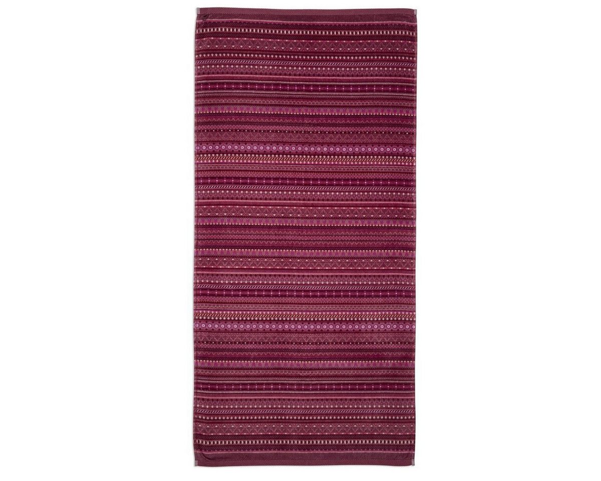 PiP Studio Handtuch Handtuch Geometric Print - 70 x 140 cm - Dark Pink von PiP Studio