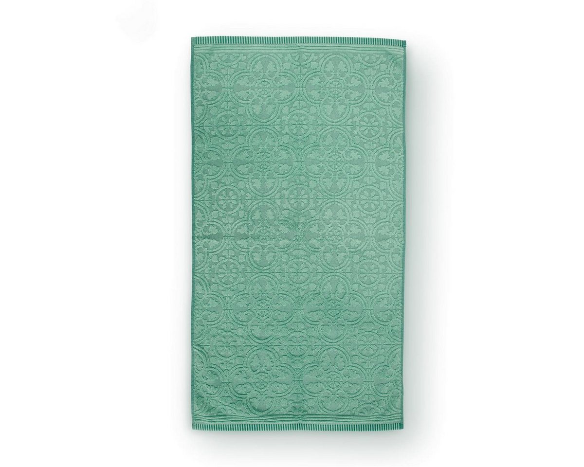 PiP Studio Handtuch Handtuch Tile de Pip_Green_UV_UV_55x100 55 x 100 cm Set a 3 Handtücher, Frottier (1-St), Handtuch Frottetuch von PiP Studio