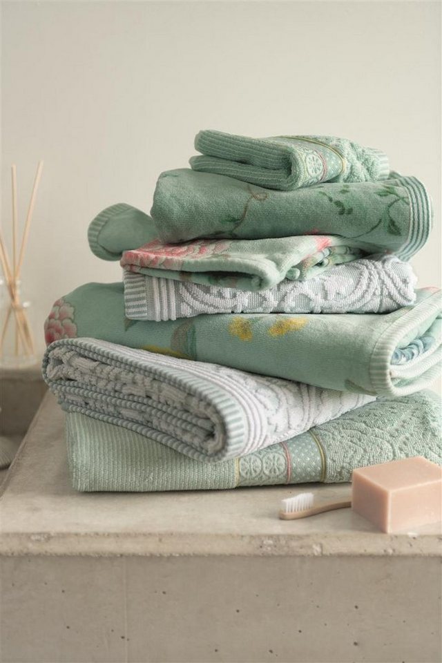 PiP Studio Handtuch Les Fleurs Blue 70X140 Blau 100% Cotton, terry velour, 500 GSM 70, Baumwolle (1-St), Handtuch Frottetuch von PiP Studio