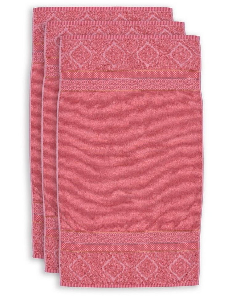 PiP Studio Handtuch Soft Zellige Coral 55X100 Set A 3 Korallenrot 100% Cotton, terry, Baumwolle (1-St) von PiP Studio