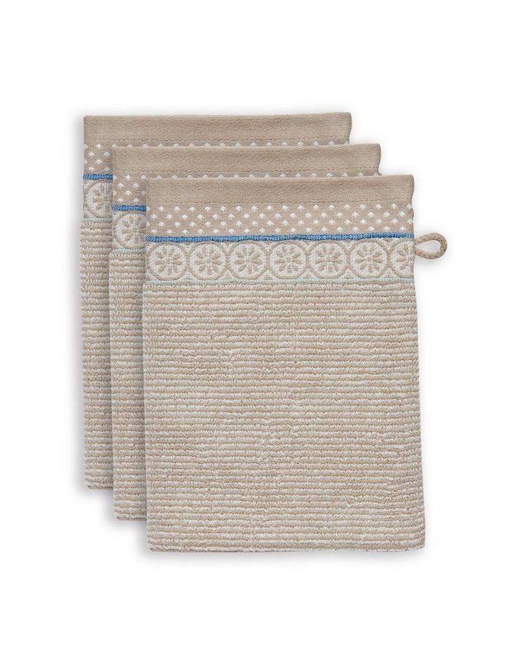 PiP Studio Handtuch Soft Zellige Khaki 16X22 Set A 3 Khaki 100% Cotton, terry, 500 GS, Baumwolle (1-St) von PiP Studio