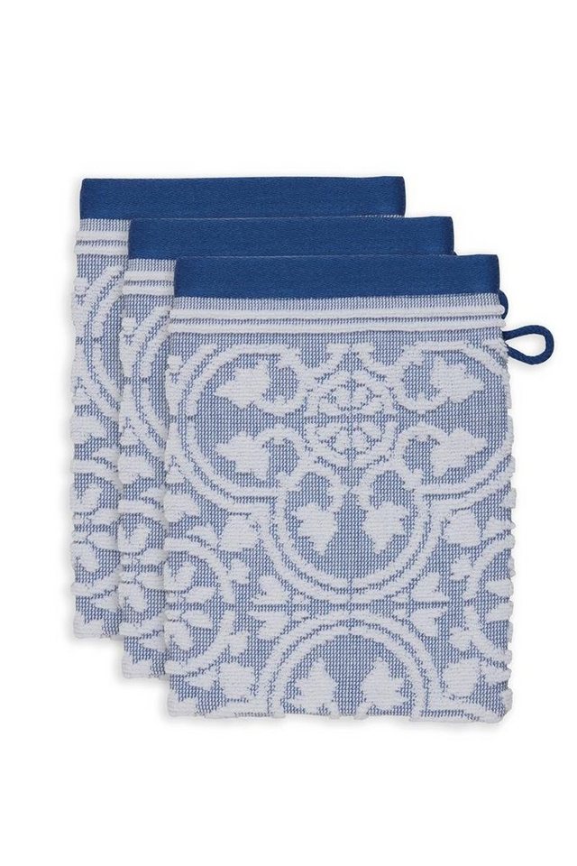 PiP Studio Handtuch Tile Pip Blue 16X22 Set A 3 Blau 100% Cotton, terry, 500 GSM 16 x, Baumwolle (1-St) von PiP Studio