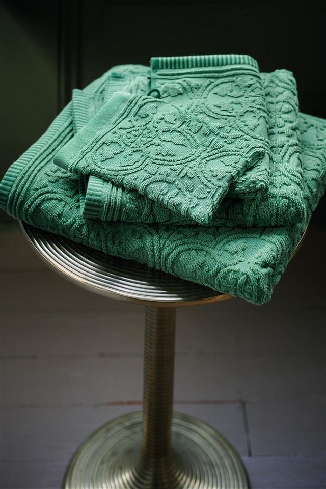 PiP Studio Handtuch Tile Pip Green 55X100 Set A 3 Grün 100% Cotton, terry, 500 GSM 55, Baumwolle (1-St), Handtuch Frottetuch von PiP Studio