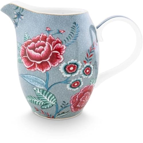 PiP Studio Jug Large Flower Festival Light Blue 950ml von PiP Studio