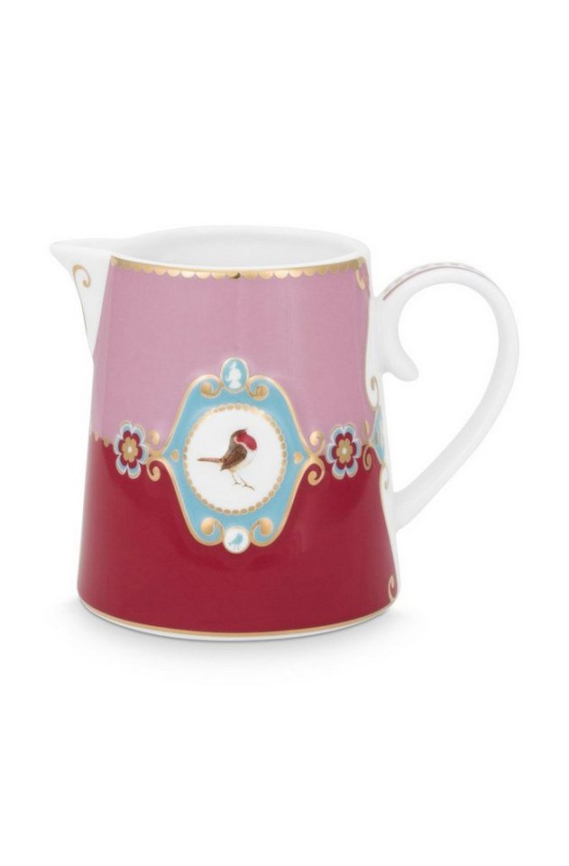 PiP Studio Kanne Love Birds Medallion Krug rot/pink 270ml von PiP Studio