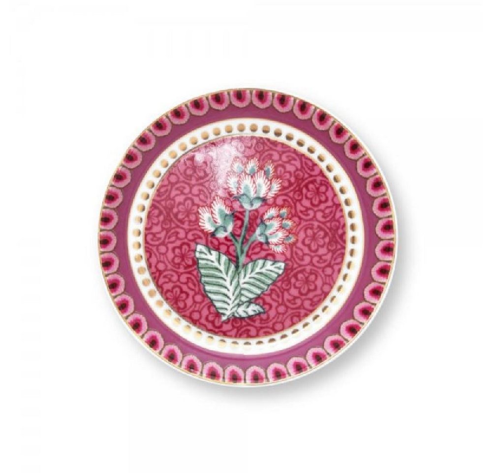 PiP Studio Kanne Teebeutelablage Flower Festival Dark Pink von PiP Studio