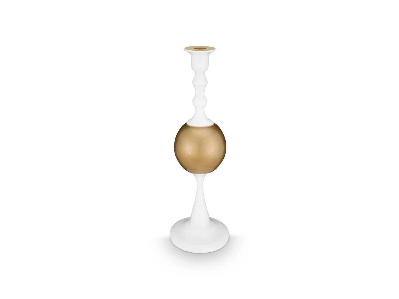 PiP Studio Kerzenhalter Kerzenhalter metall Sphere mittel weiß gold 37cm von PiP Studio