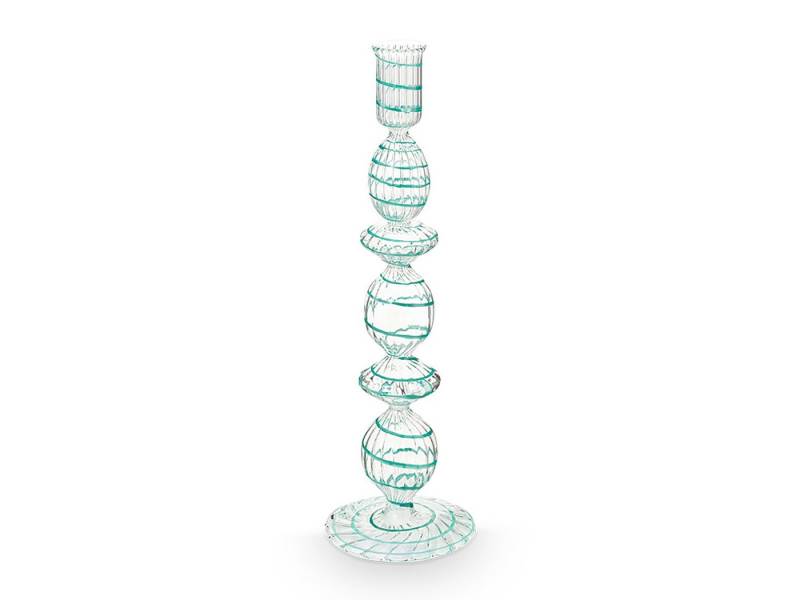 PiP Studio Kerzenständer Swirl Light Blue Glas Kerzenständer 28cm PiP Studio Kerzenständer Swirl Light Blue Glas Kerzenständer 28cm von PiP Studio
