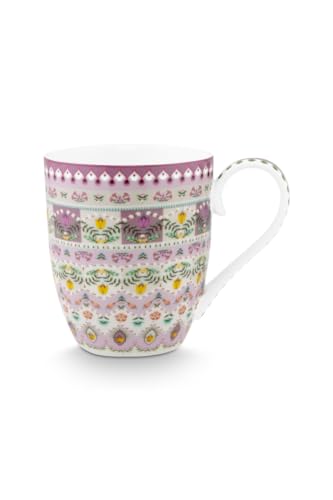 Pip Studio Lily&Lotus Henkelbecher lila/bunt 450ml von Pip Studio
