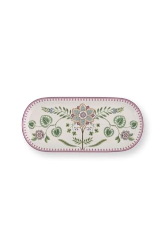 Pip Studio Lily&Lotus Kuchenplatte Weiss/lila 33cm von Pip Studio