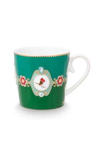 Pip Studio Love Birds Medallion Henkelbecher grün 250ml von Pip Studio