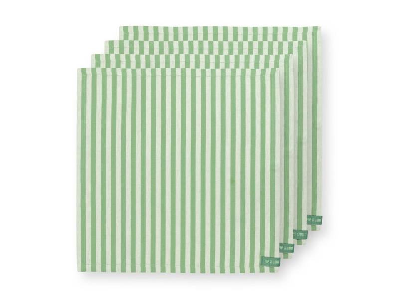 PiP Studio Papierserviette Royal Regal Flower Light Green Servietten 40x40cm Set4 von PiP Studio