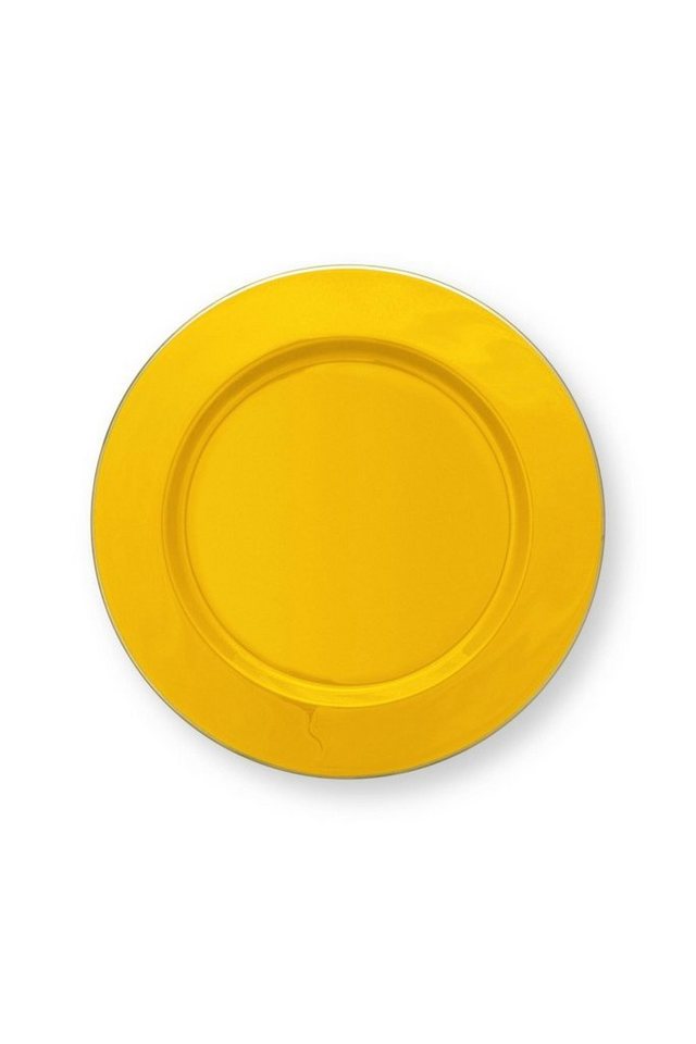 PiP Studio Speiseteller Platzteller gelb 32cm, Plate Metal Yellow 32cm von PiP Studio