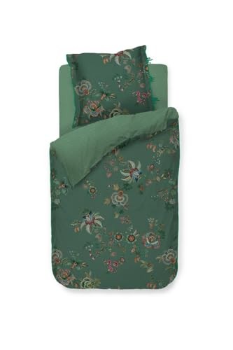 PiP Studio Bettwäsche Cece Fiore green 1 Bettbezug 155 x 220 cm + 1 Kissenbezug 80 x 80 cm von PiP Studio