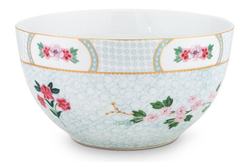 PiP Studio Schale Blushing Birds Bowl white 18 cm, Porcelain, (Schüsseln & Schalen), Bowl Blushing Birds White 18cm von PiP Studio