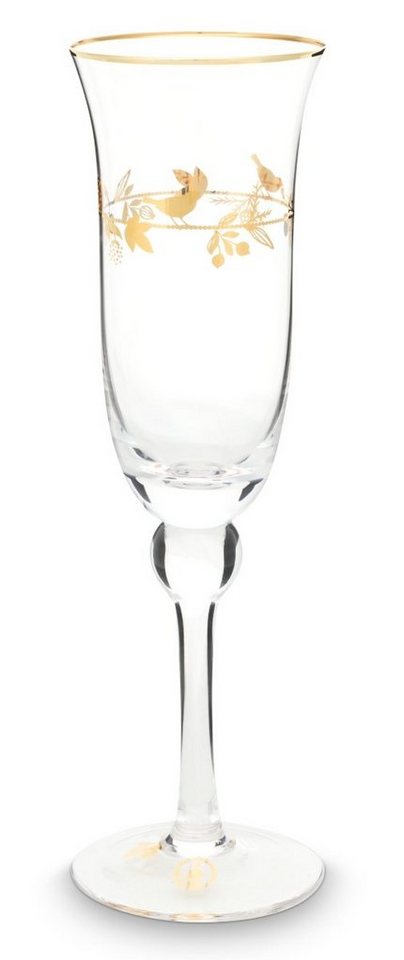 PiP Studio Sektglas Winter Wonderland Gold Champagnerglas 0,22 l, Porzellan von PiP Studio