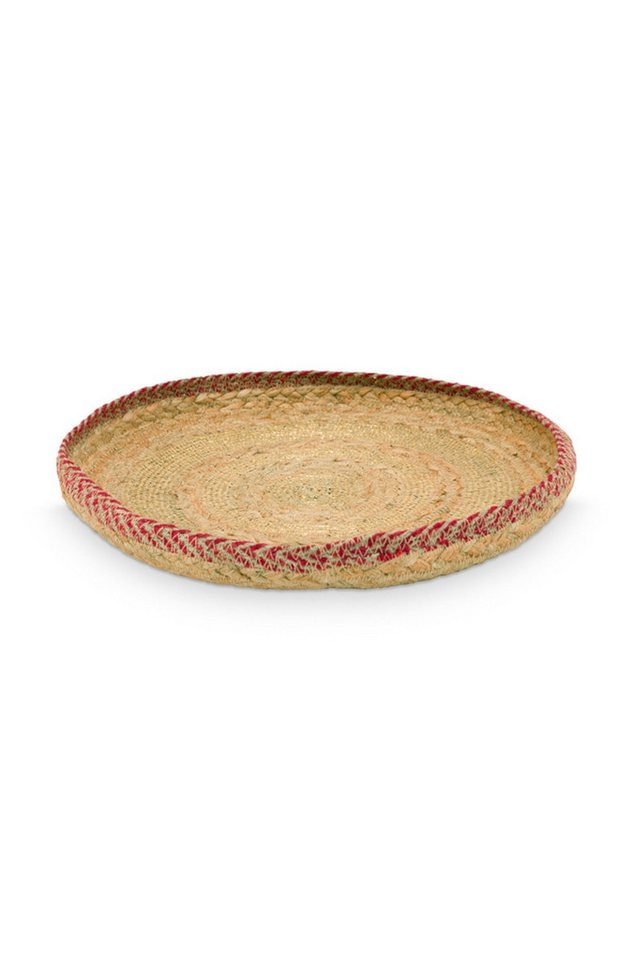 PiP Studio Dekoobjekt Winter Wonderland Jute Tablett Gold 31 cm, Tray Jute Gold 31cm von PiP Studio