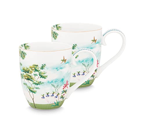 PiP Studio Set/2 Mugs XL Jolie Heron 450ml von PiP Studio