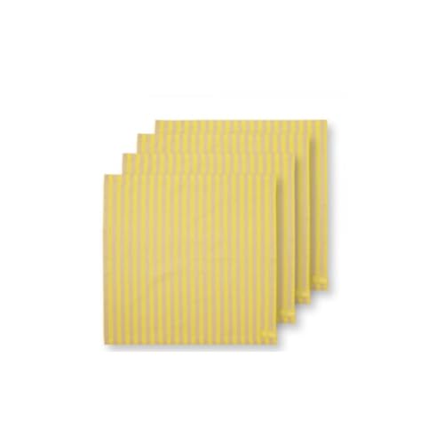 Pip Studio Set/4 Napkins Stripes Yellow 40x40cm von Pip Studio
