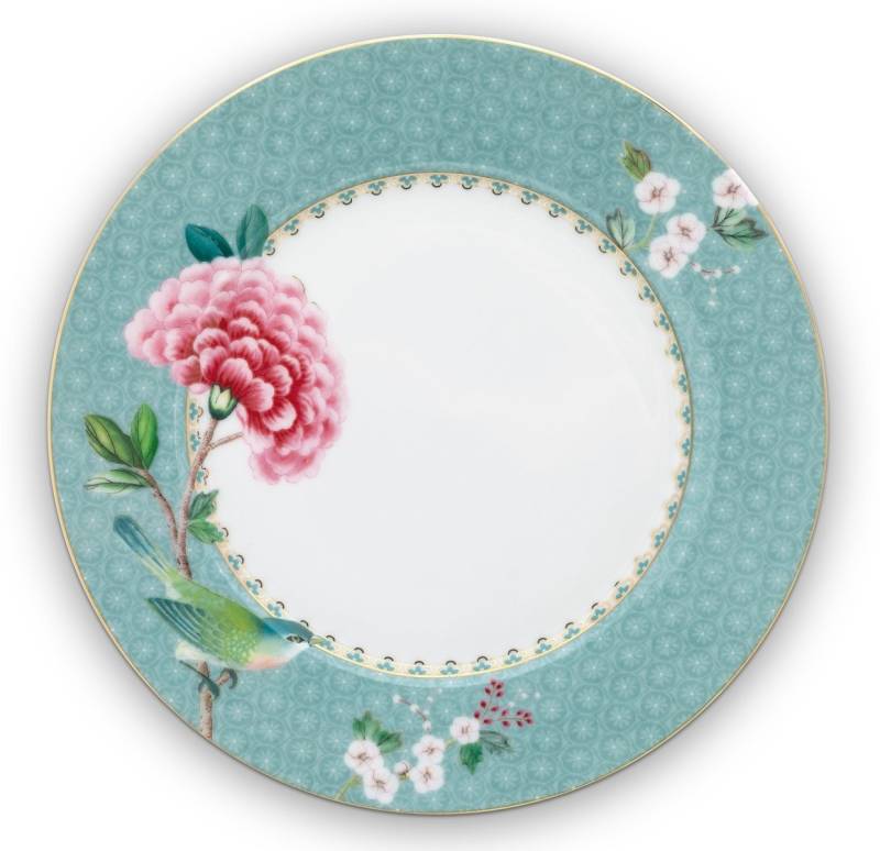 PiP Studio Frühstücksteller Blushing Birds Frühstücksteller blue 21 cm, Plate Blushing Birds Blue 21cm von PiP Studio