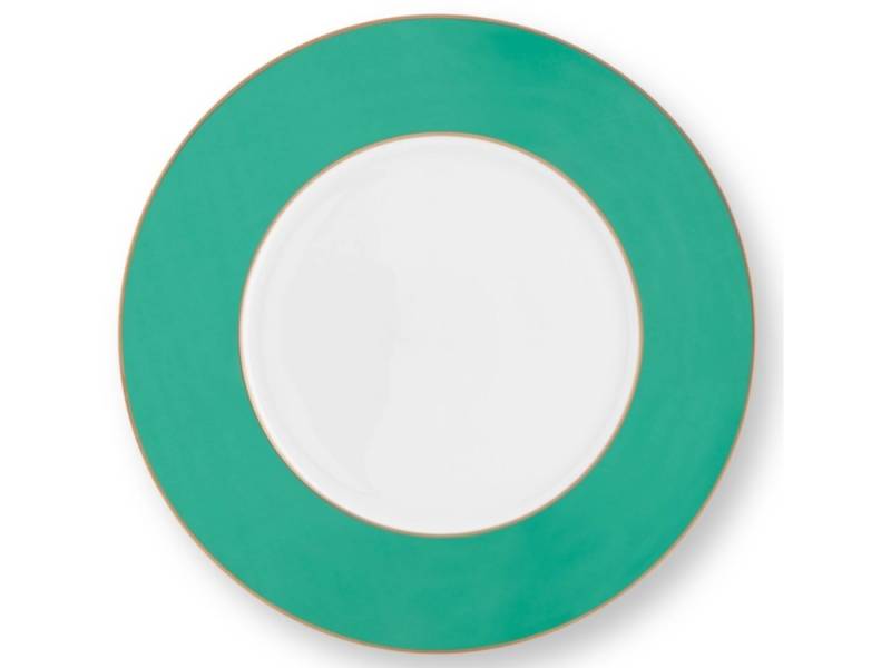 PiP Studio Speiseteller Chique Teller gold-green 28 cm, Plate Pip Chique Gold-Green 28cm von PiP Studio