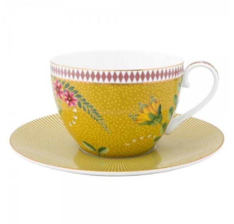 PiP Studio Tasse Cappuccinotasse mit Untertasse La Majorelle Gelb (2-teilig) von PiP Studio