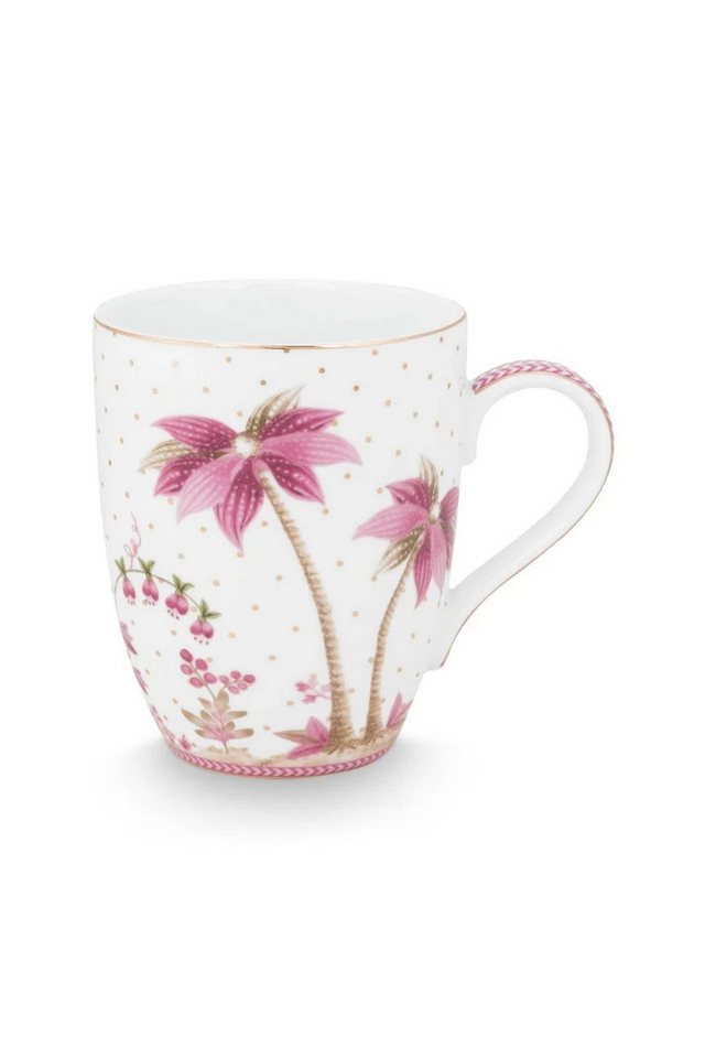 PiP Studio Tasse Jolie Dots gold pink Henkelbecher Porzellan 0,35L von PiP Studio