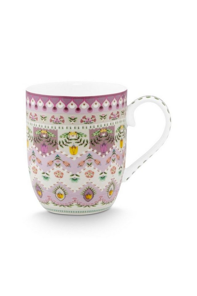 PiP Studio Tasse Lily&Lotus Tasse lila-bunt 145ml, Porcelain, Mug Small Lily & Lotus Moon Delight Multi 145ml von PiP Studio