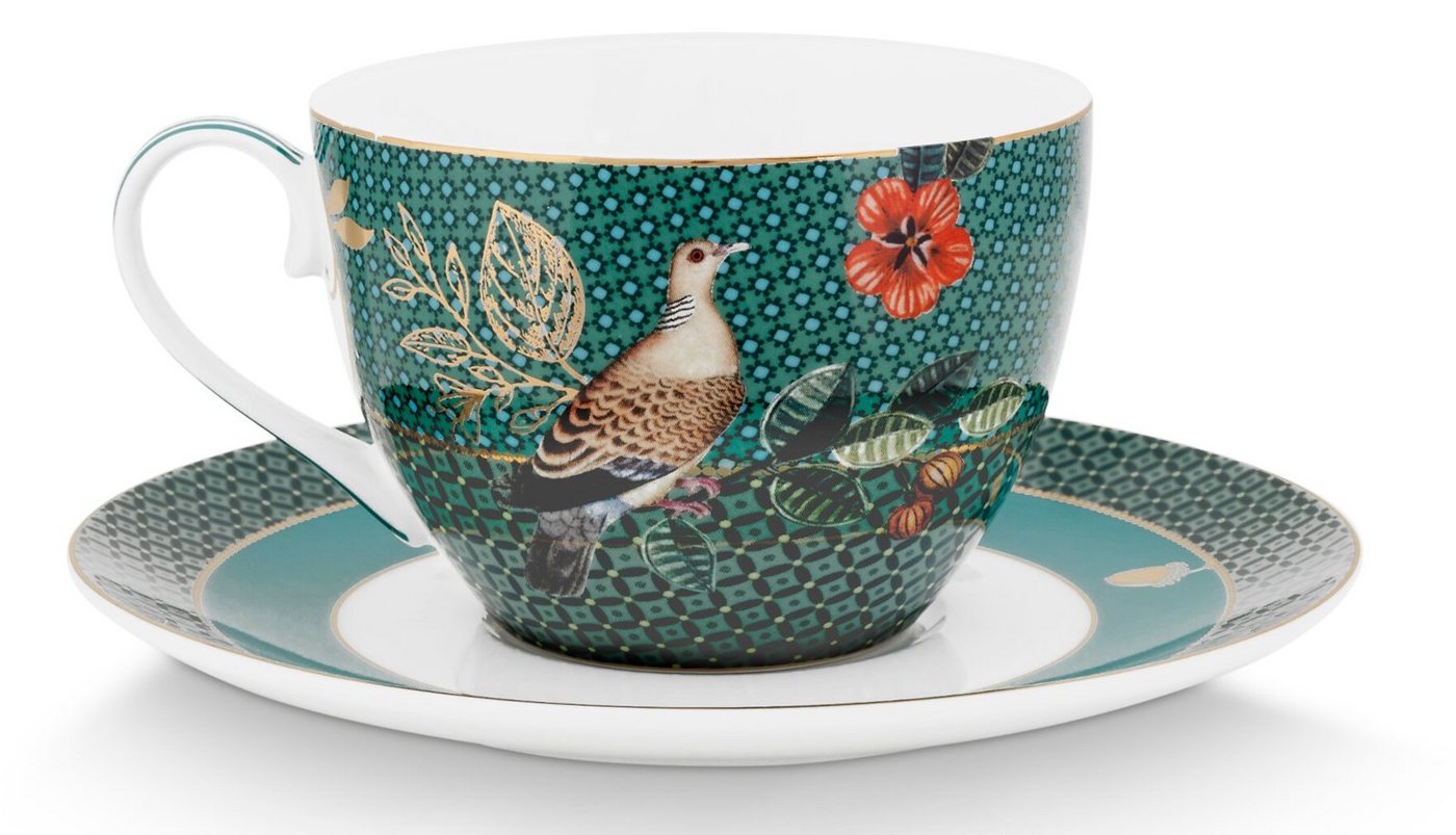 PiP Studio Tasse Winter Wonderland Tasse m.Unte. dove green 280ml, Porzellan von PiP Studio