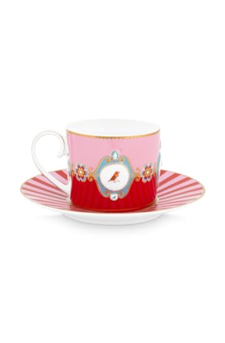 PiP Studio Love Birds Medallion Tasse m.U. rot/pink 200ml von PiP Studio