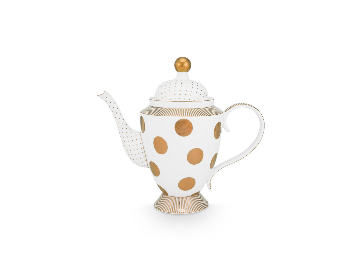 PiP Studio Teekanne Dot Delight Teekanne weiß-gold 1,25l PiP Studio Teekanne Dot Delight Teekanne weiß-gold 1,25l von PiP Studio