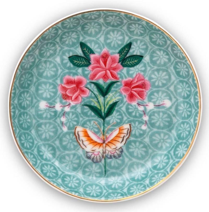 PiP Studio Teller Blushing Birds Teebeutelablage blue 9 cm, Tea Tip Blushing Birds Blue 9cm von PiP Studio