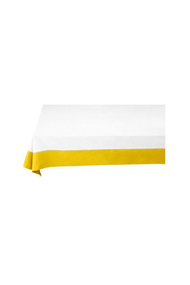 PiP Studio Tischdecke Chique Tischdecke weiss/gelb 150x190cm, Table Cloth Pip Chique Yellow 150x190cm von PiP Studio