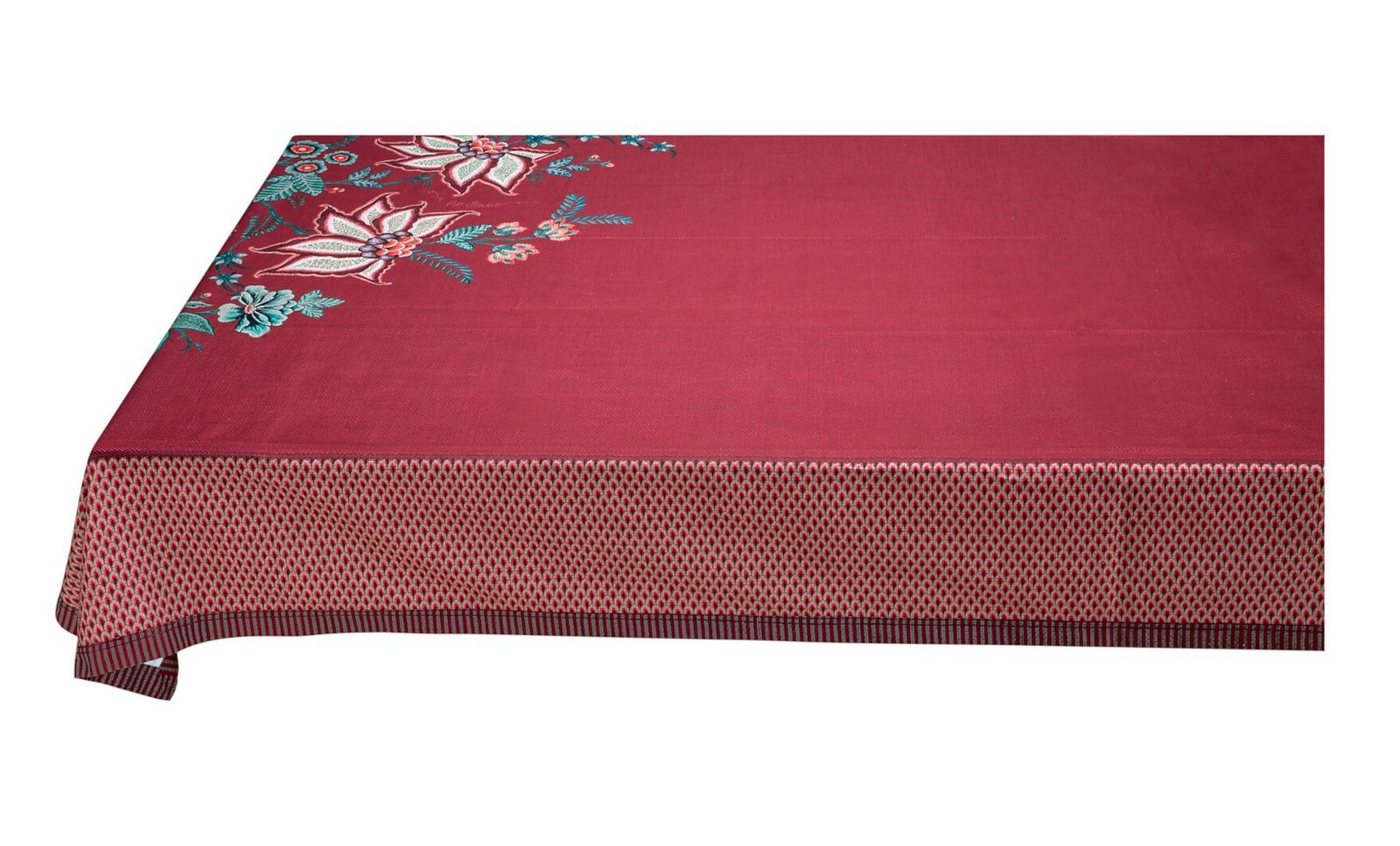 PiP Studio Tischdecke Flower Festival Tischdecke dark pink 100 x 100 cm von PiP Studio