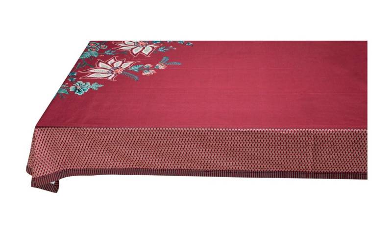 PiP Studio Tischdecke Flower Festival Tischdecke dark pink 140 x 180 cm, Table Cloth Flower Festival Dark Pink 140x180cm von PiP Studio