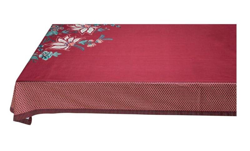 PiP Studio Tischdecke Flower Festival Tischdecke dark pink 150 x 300 cm, Table Cloth Flower Festival Dark Pink 150x300cm von PiP Studio