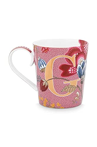 PiP Studio 51002256 Floral Fantasy Alphabet Becher pink G 0,35 l (1 Stück) von PiP Studio