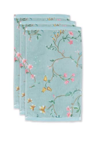 PiP Studio [W] Gästehandtücher Les Fleurs Blue UV UV 30x50 Set a 3 von Pip Studio
