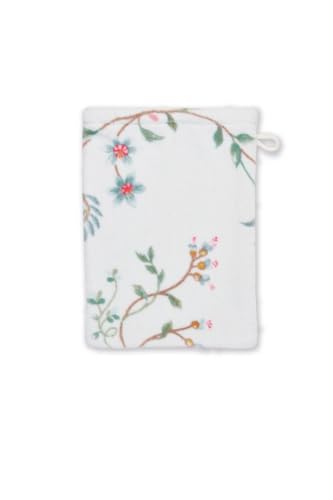 Pip Studio Les Fleurs Waschhandschuh White 16x22cm (1 Stück) von Pip Studio