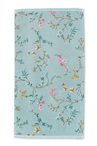 Pip Handtuch Les Fleurs Farbe Blue Größe 55x100cm von PiP Studio